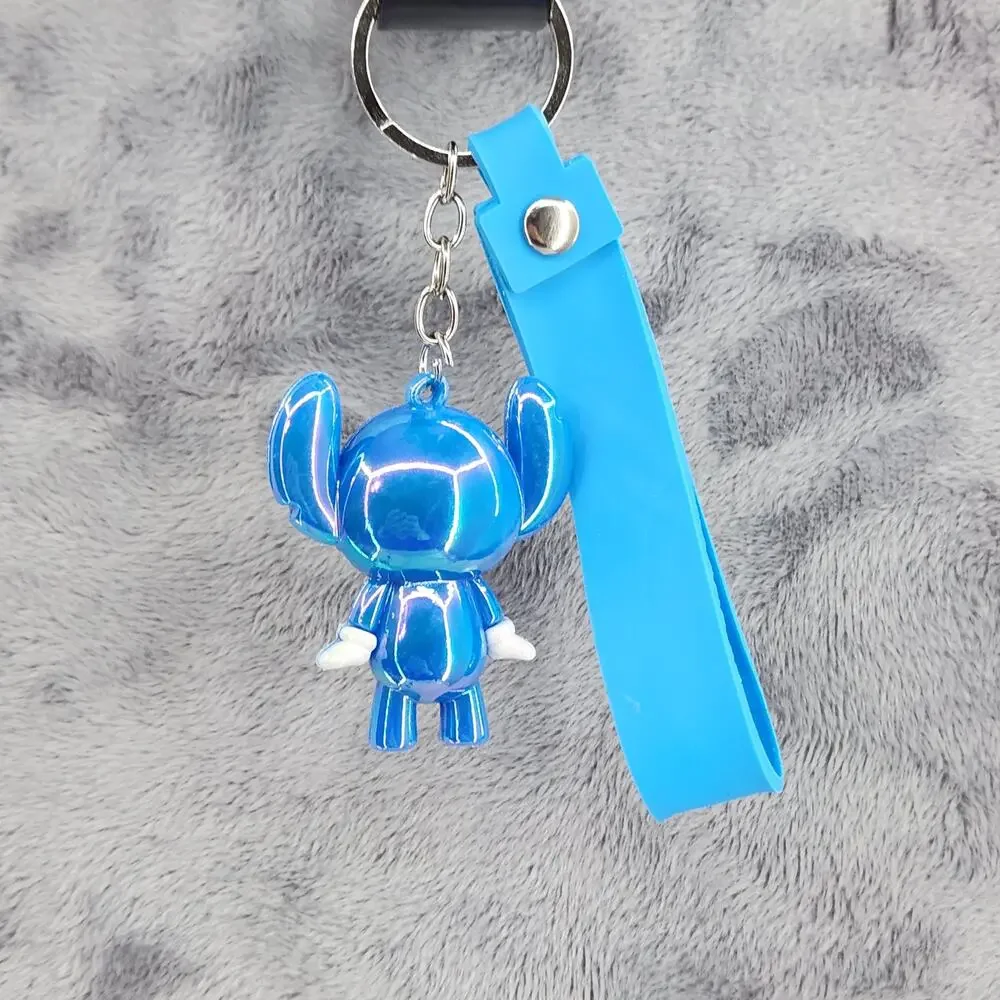 NEW Disney's Stitch Figure Keychain & Strap, Metallic Shiny Iridescent
